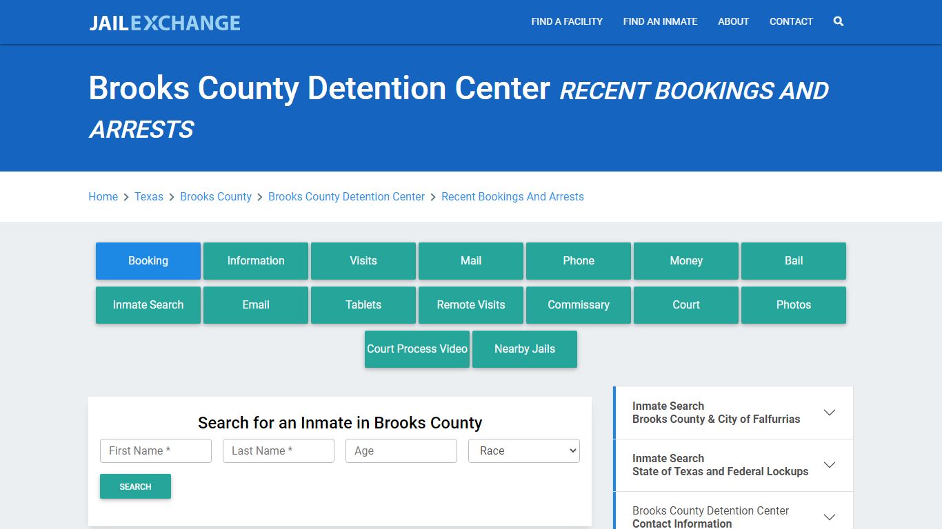 Brooks County Jail Recent Bookings And Arrests - Jail Exchange